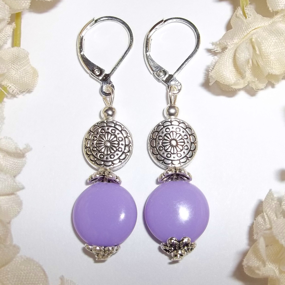 Earrings Purple Jewelry Gift For Her Set NWT 4836
